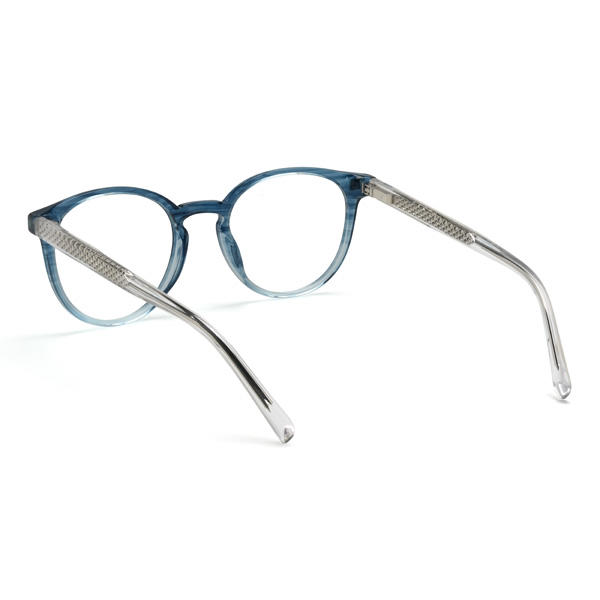 Gradient Blue Maliyah Glasses - Oval Clip-On Sunglasses