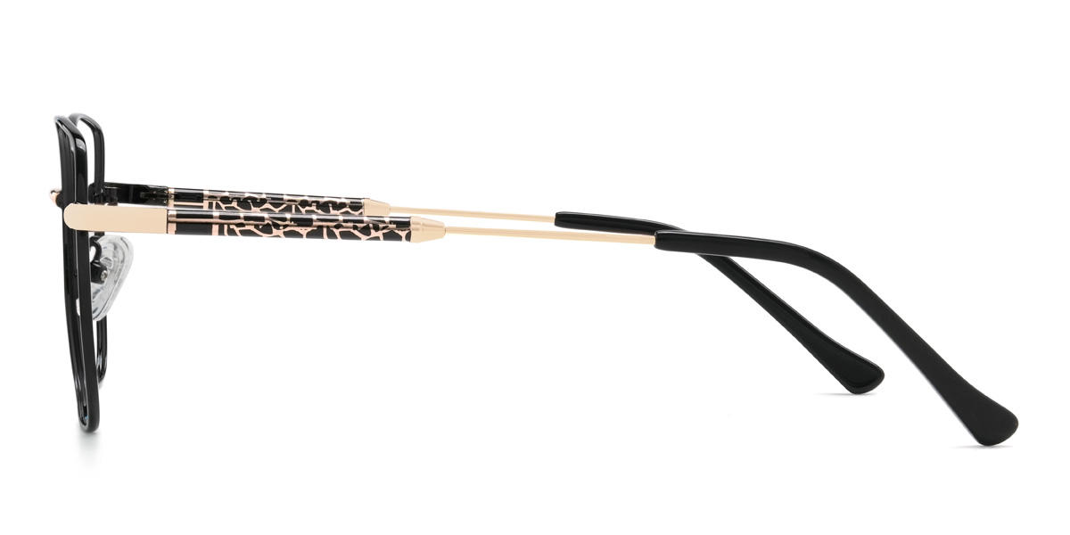Preto Nadia Óculos - Square Glasses