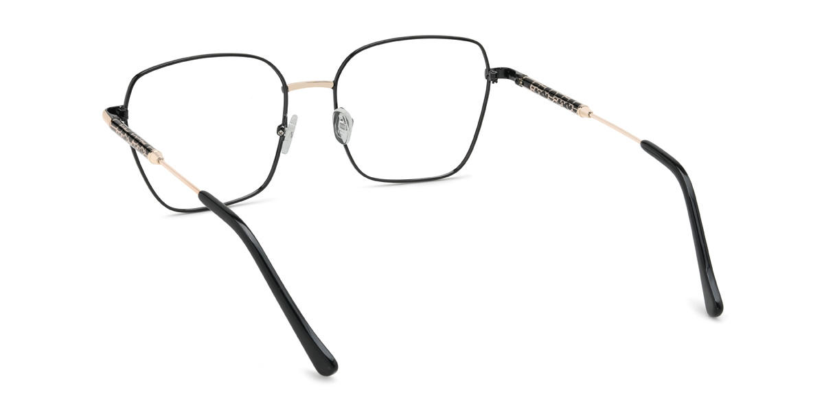 Preto Nadia Óculos - Square Glasses