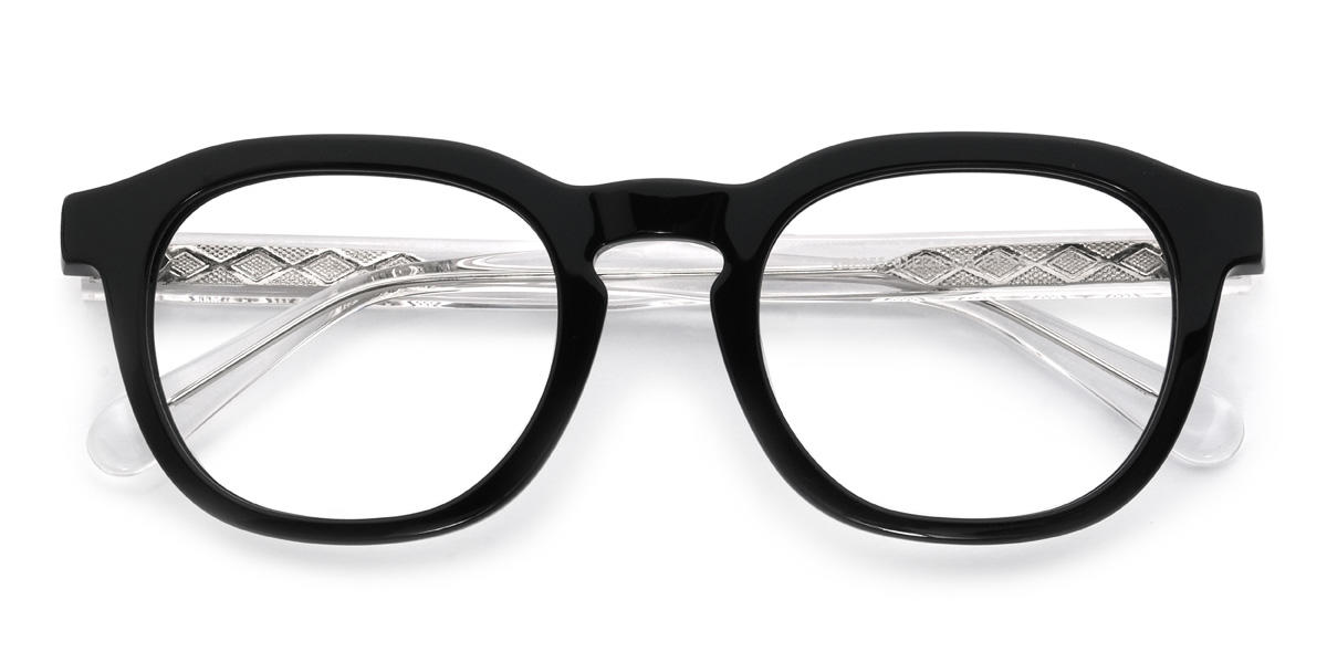 Black Laurel Glasses - Oval Glasses