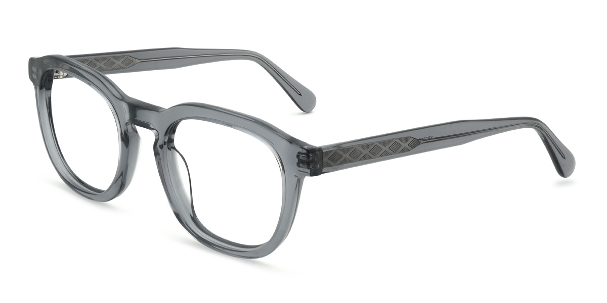 Grey Laurel Glasses - Oval Glasses