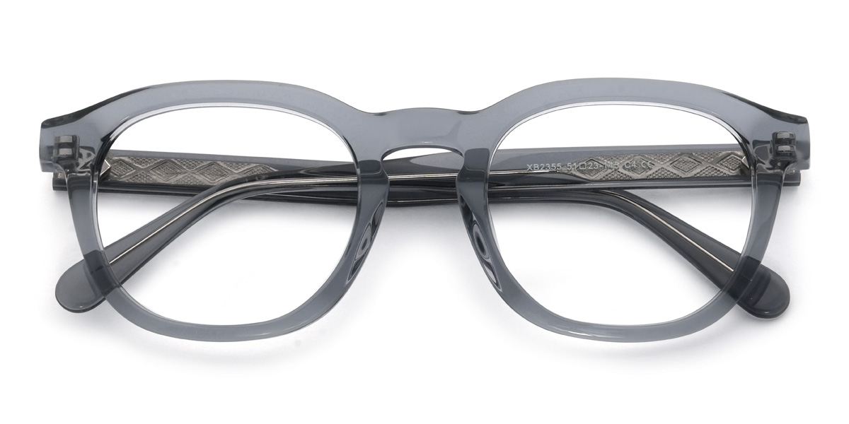 Grey Laurel Glasses - Oval Glasses