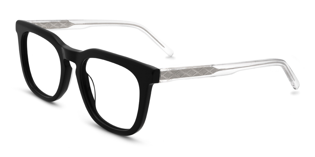 Black Karam Glasses - Rectangle Glasses