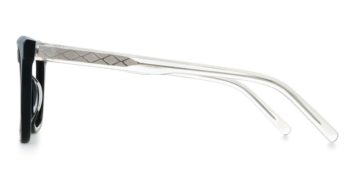 Black Karam Glasses - Rectangle Glasses