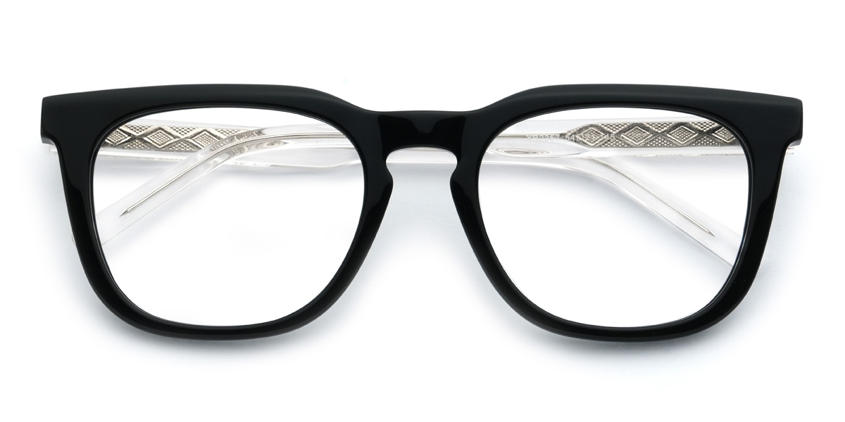 Black Karam Glasses - Rectangle Glasses