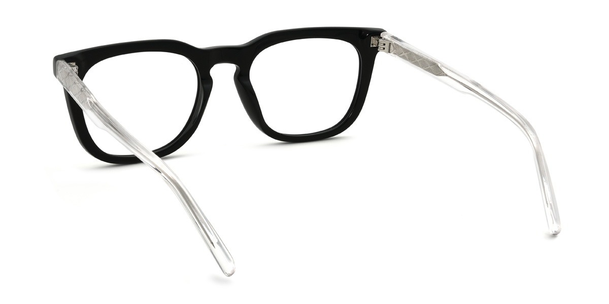Black Karam Glasses - Rectangle Glasses