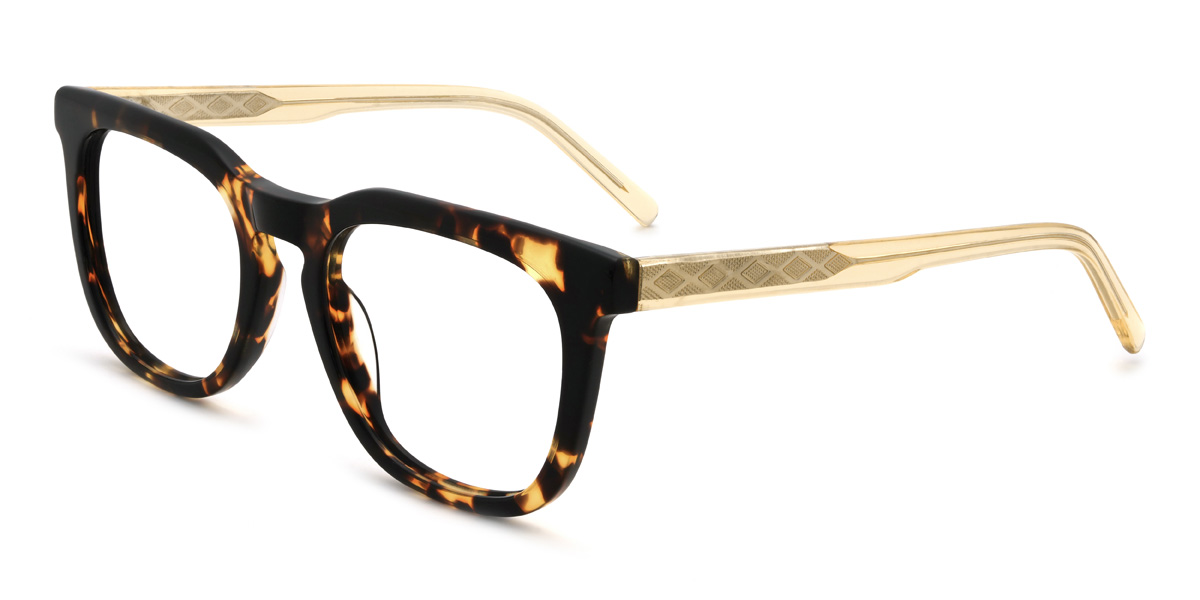 Tortoiseshell Karam Glasses - Rectangle Glasses