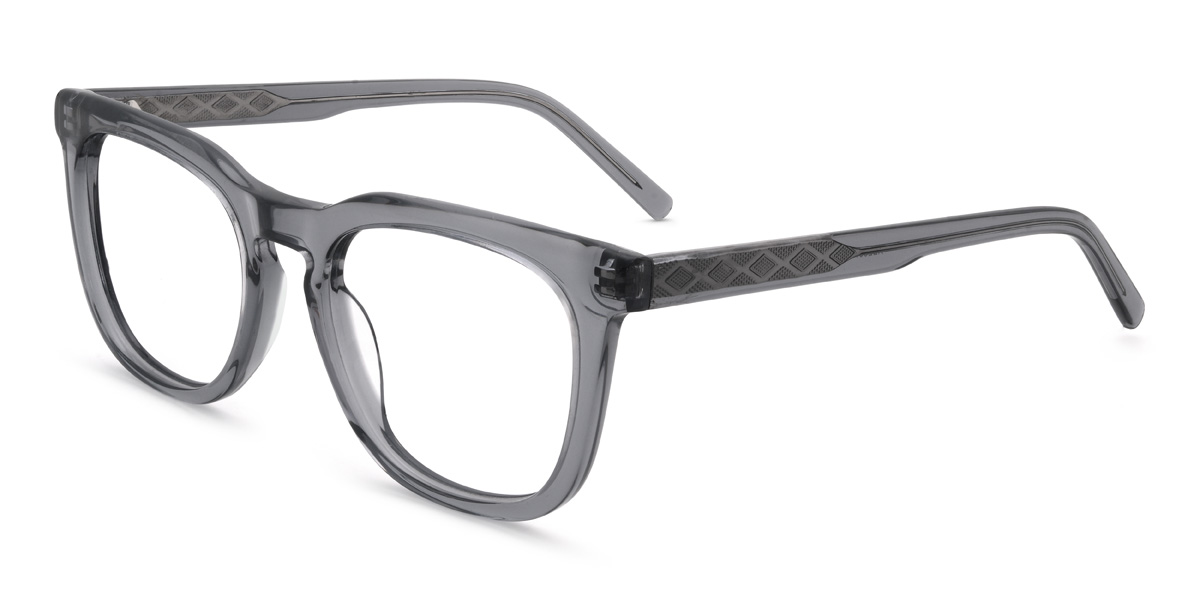 Grey Karam Glasses - Rectangle Glasses