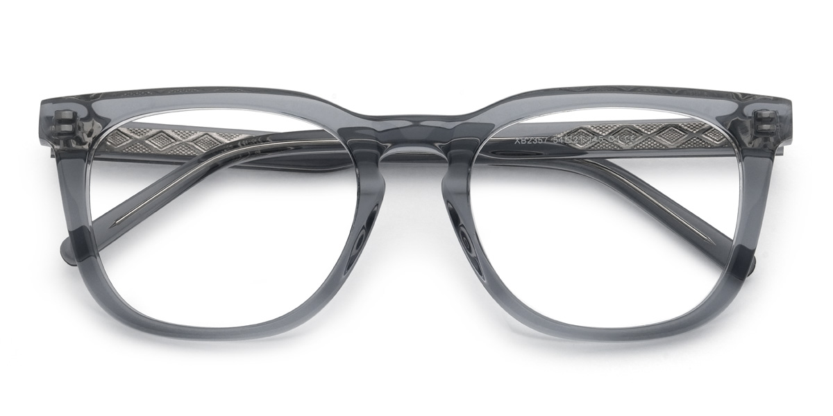 Grey Karam Glasses - Rectangle Glasses
