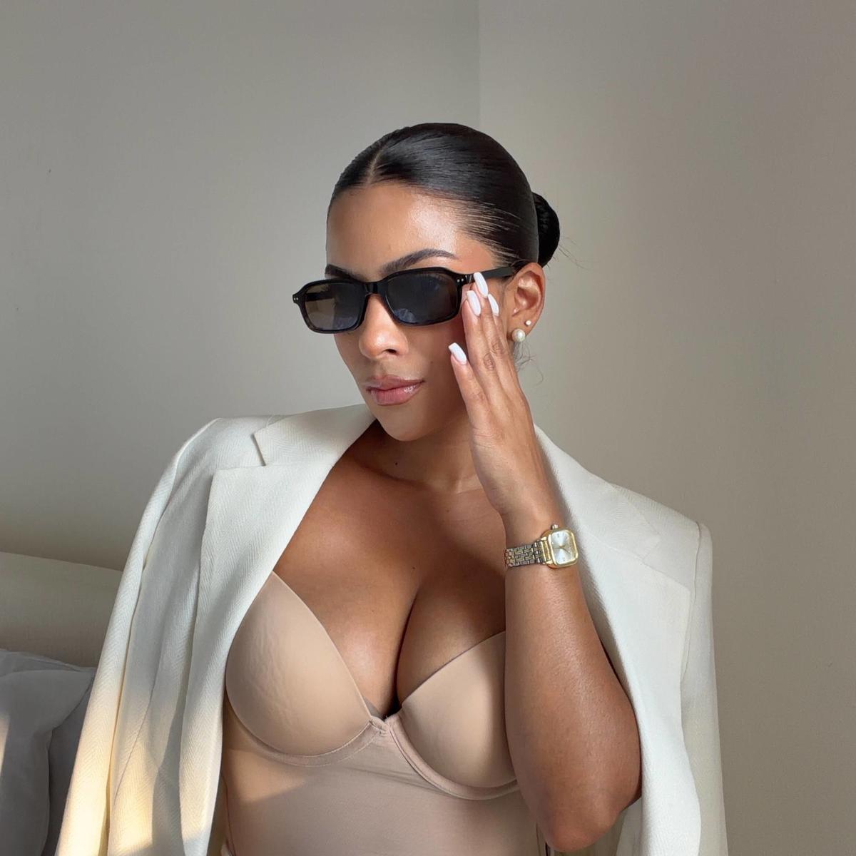 Tortoiseshell Brown Rumaisa Glasses - Rectangle Sunglasses