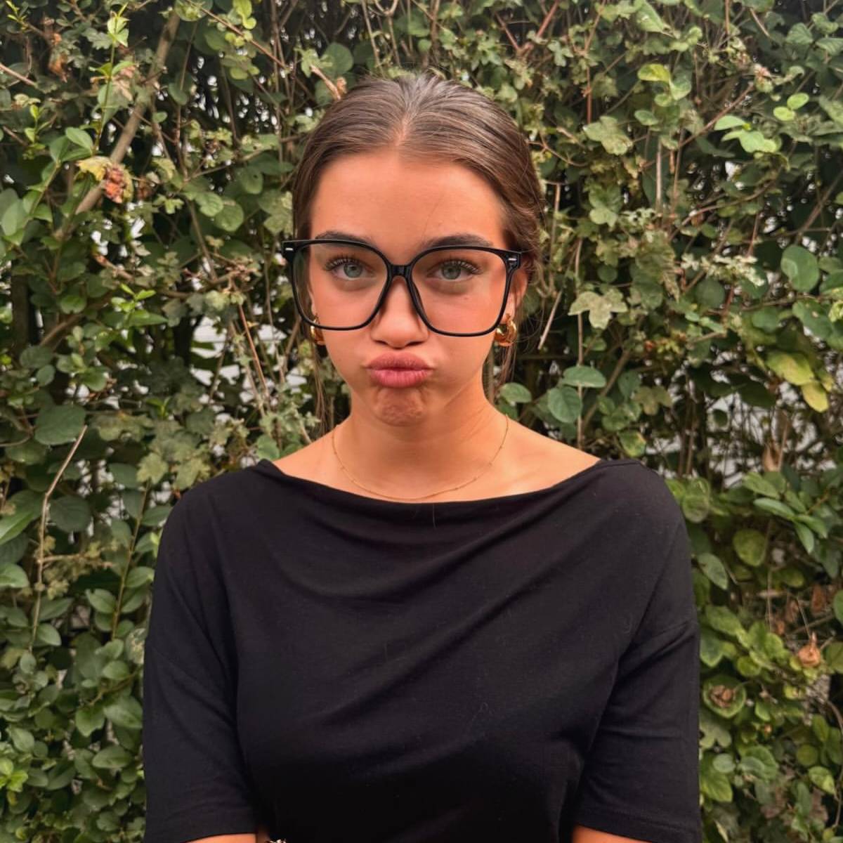 Black Alessia Glasses - Square Glasses