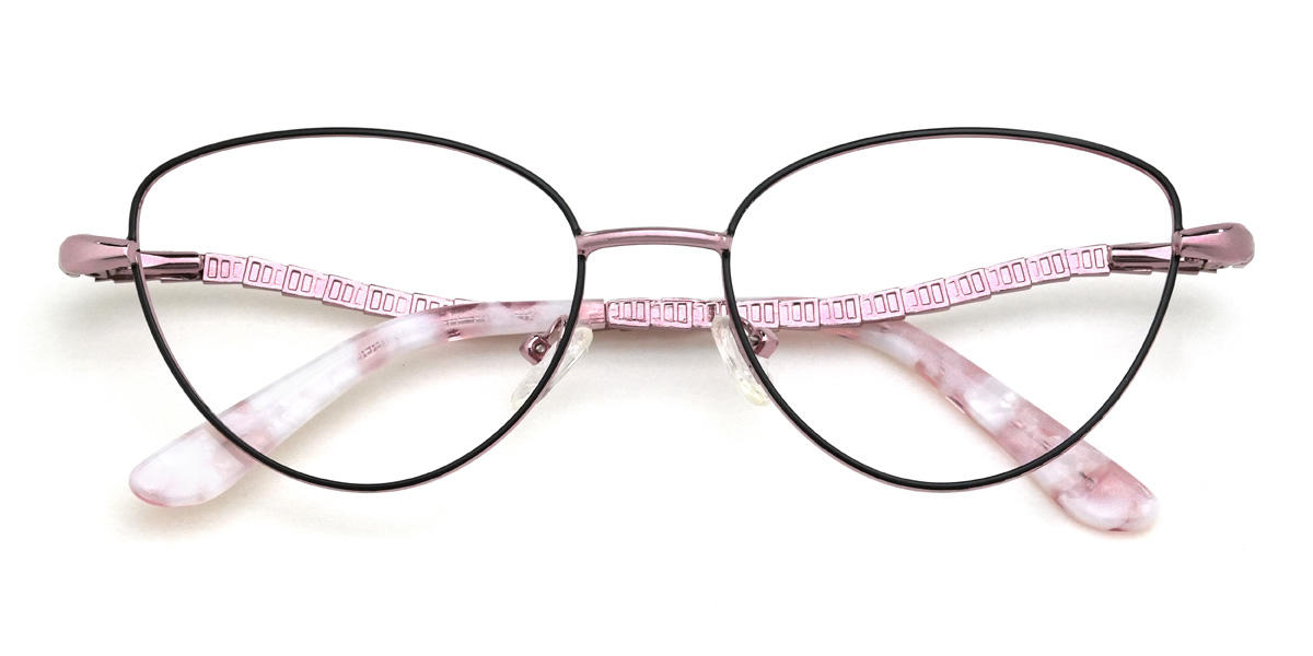 Black Pink Felipe Glasses - Cat Eye Glasses