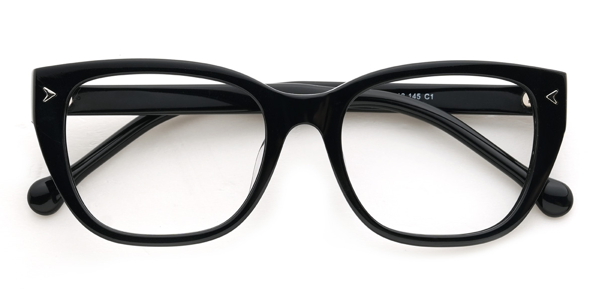 Black Tacha Glasses - Cat Eye Glasses