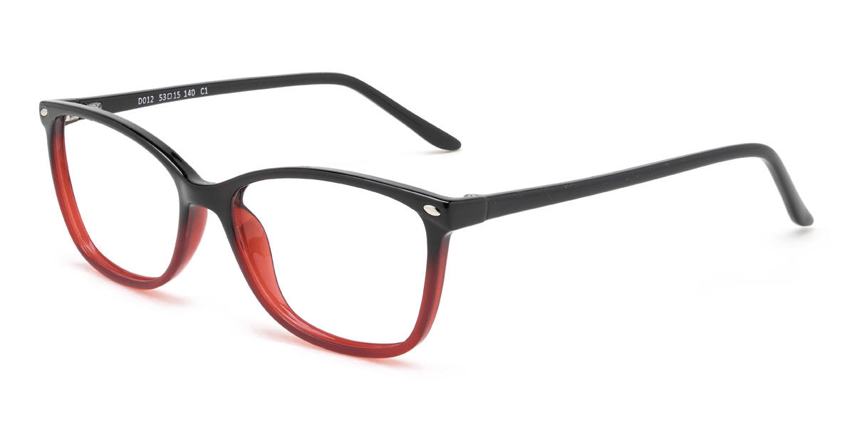 Black Red Hawkins Glasses - Rectangle Glasses