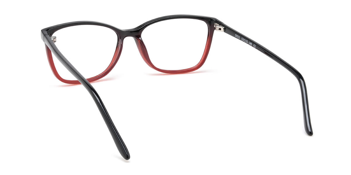 Black Red Hawkins Glasses - Rectangle Glasses