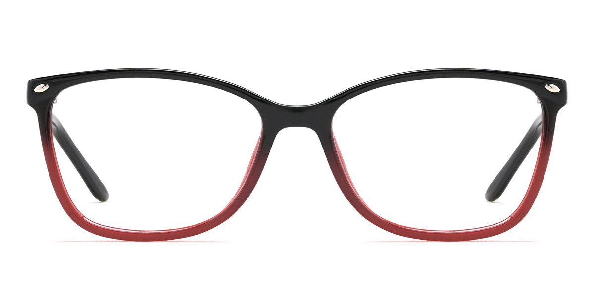 Black Red Hawkins - Rectangle Glasses