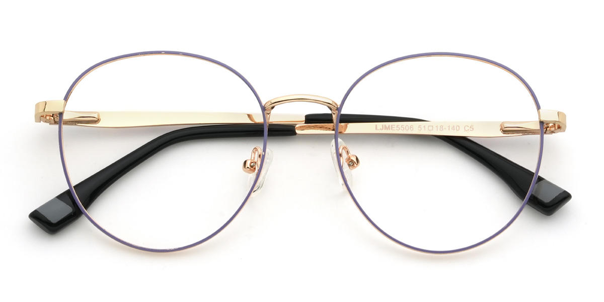 Purple Ketty Glasses - Round Glasses