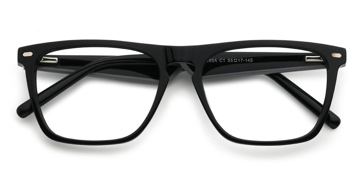 Black Lucian Glasses - Rectangle Glasses