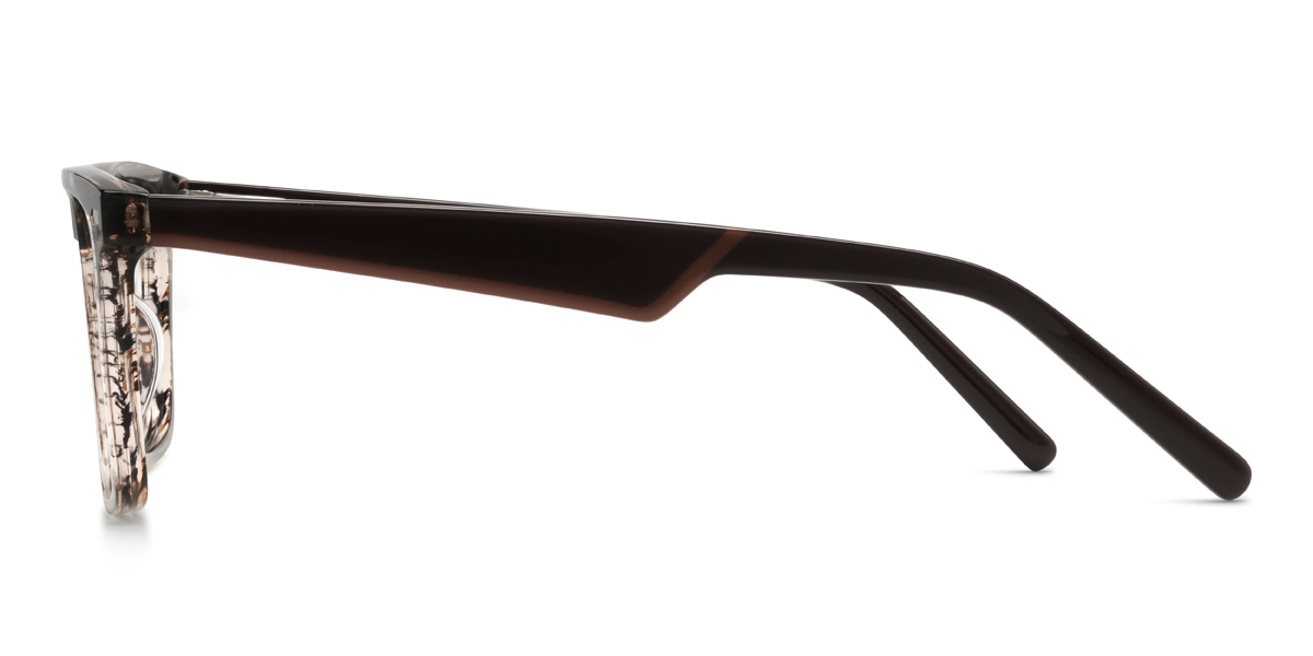 Brown Woodgrain Lucian Glasses - Rectangle Glasses