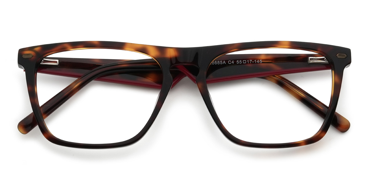 Tortoiseshell Lucian Glasses - Rectangle Glasses