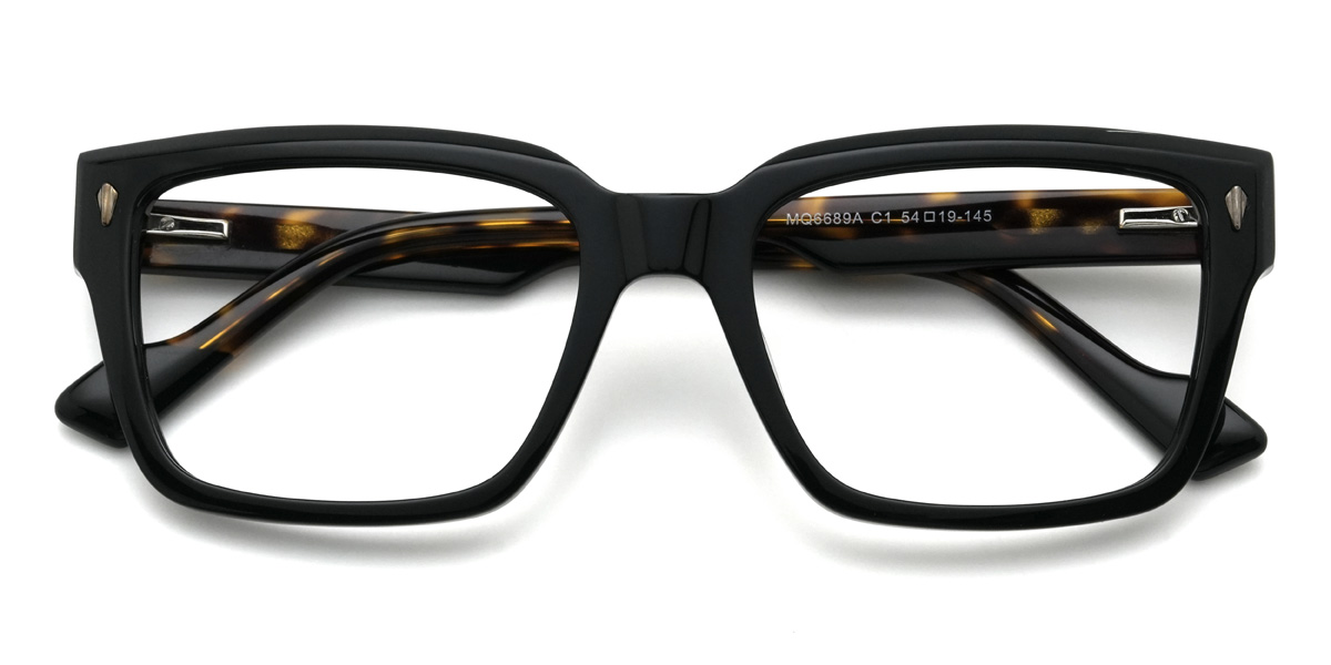 Black Hilson Glasses - Rectangle Glasses