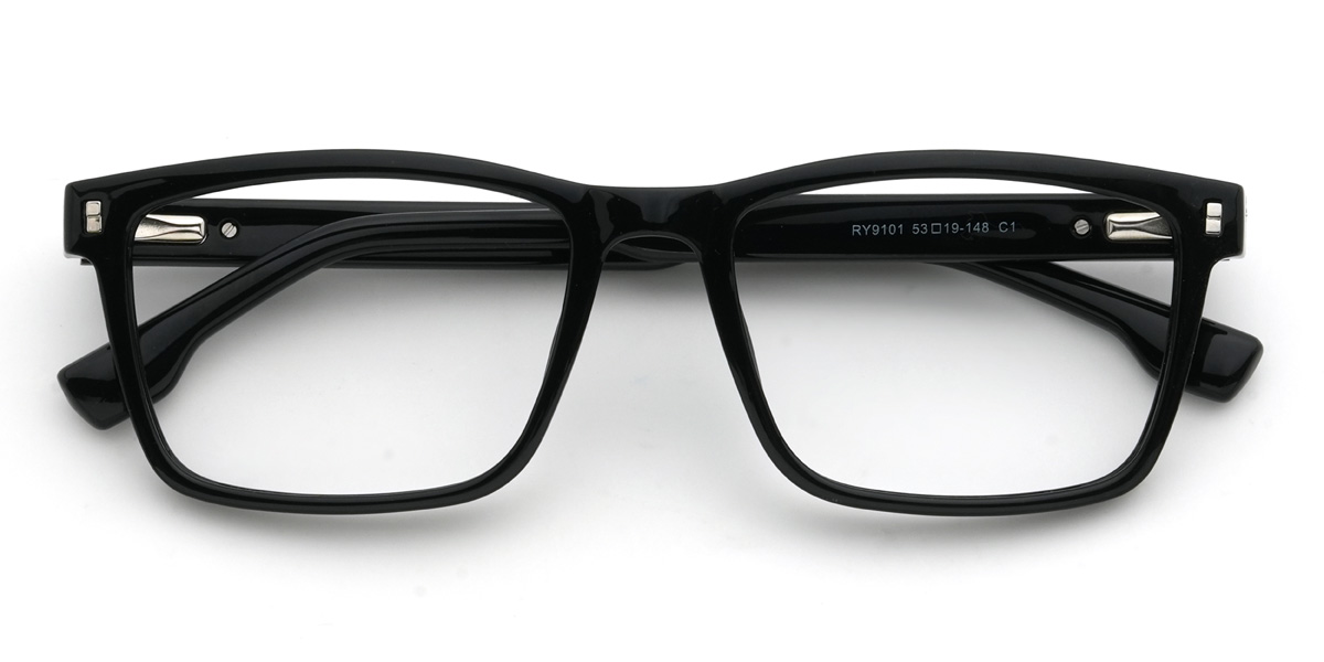 Black Zoya Glasses - Rectangle Glasses