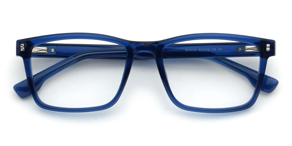Blue Zoya Glasses - Rectangle Glasses