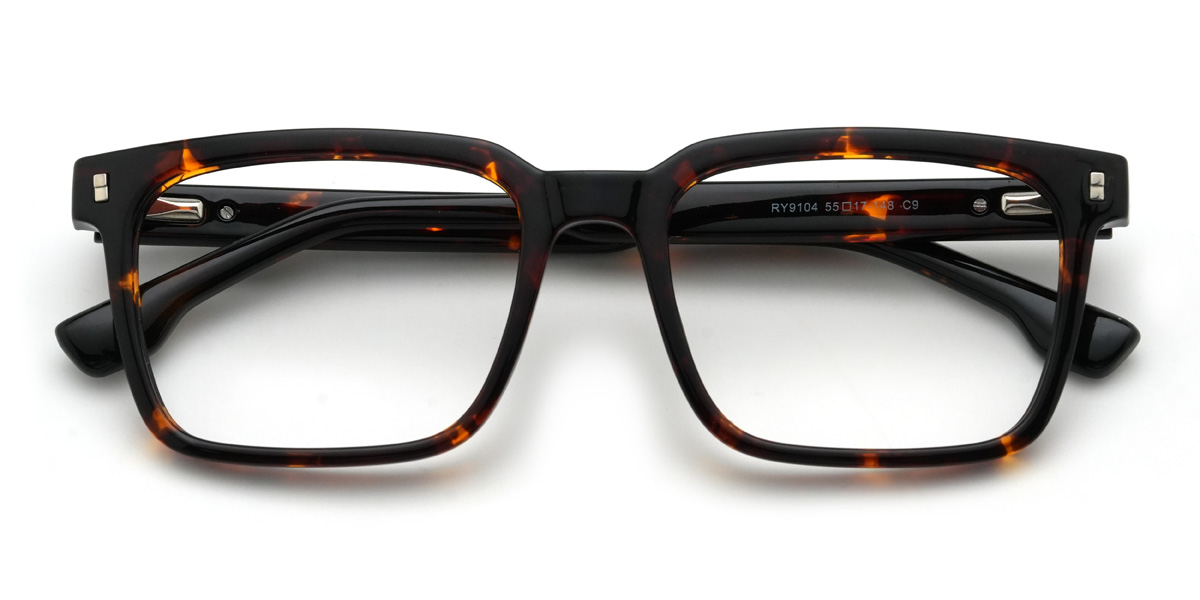 Tortoiseshell Durand Glasses - Rectangle Glasses