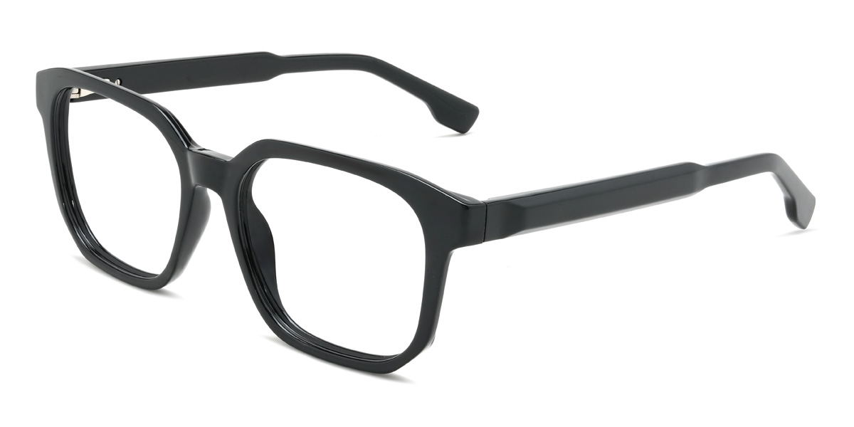 Black Carlton Glasses - Rectangle Glasses