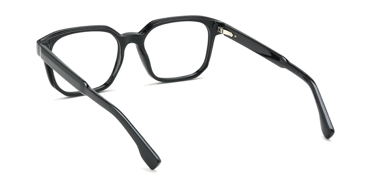 Black Carlton Glasses - Rectangle Glasses