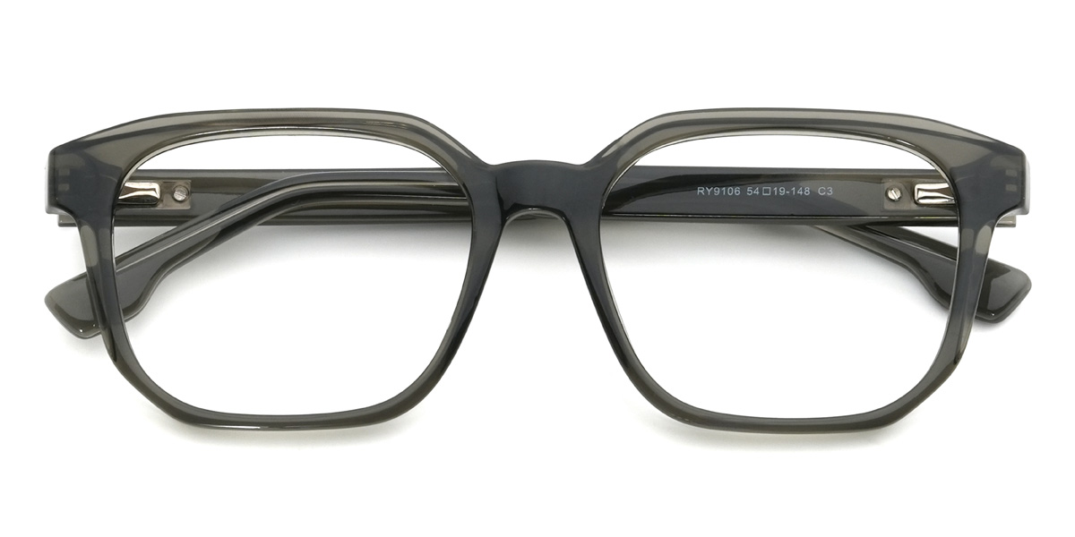 Grey Carlton Glasses - Rectangle Glasses