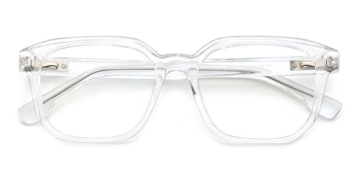 Clear Carlton Glasses - Rectangle Glasses