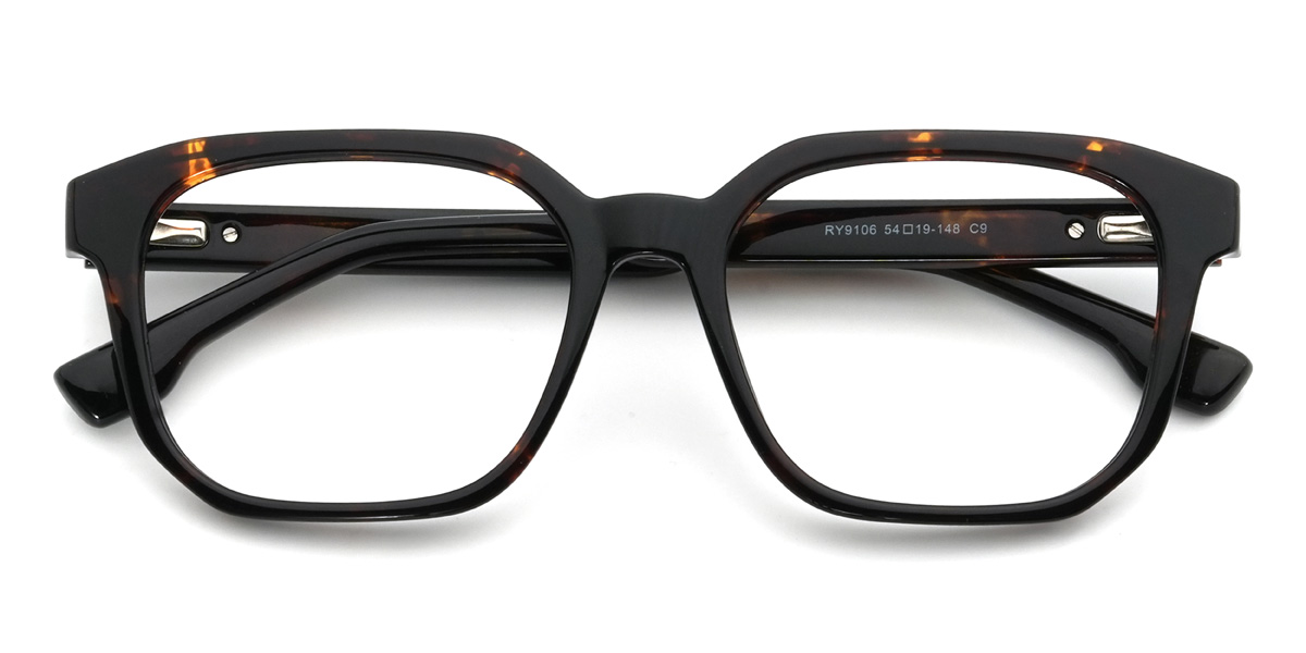 Tortoiseshell Carlton Glasses - Rectangle Glasses