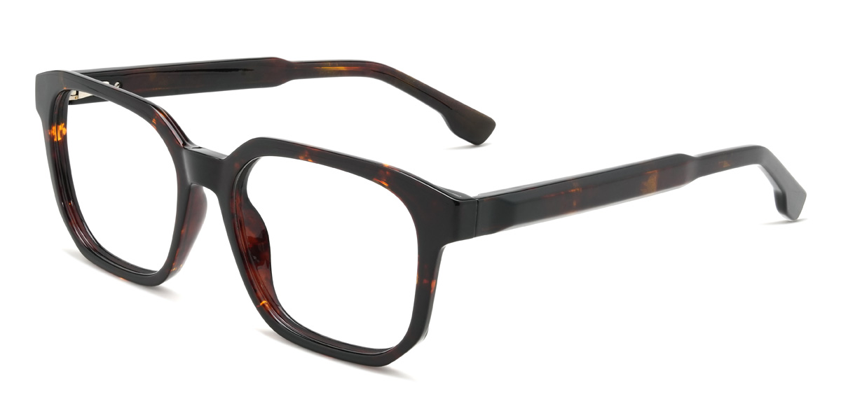Tortoiseshell Carlton Glasses - Rectangle Glasses