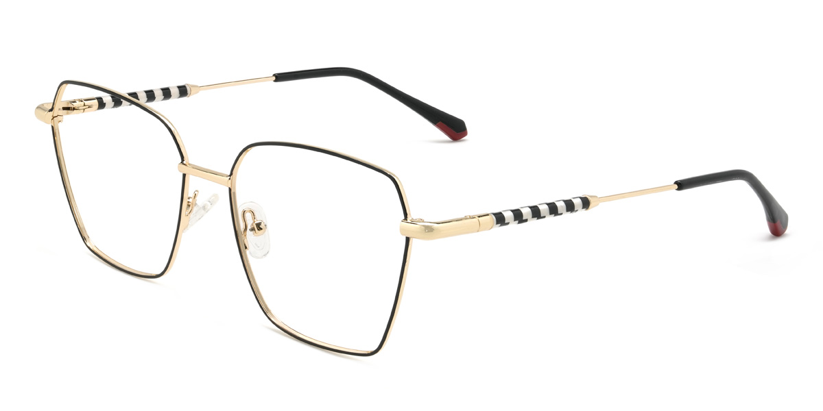 Black Cicely Glasses - Rectangle Glasses
