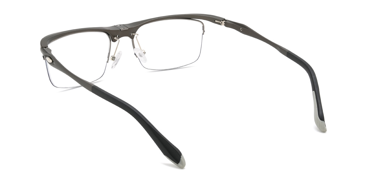 Silver Gun York Glasses - Rectangle Glasses