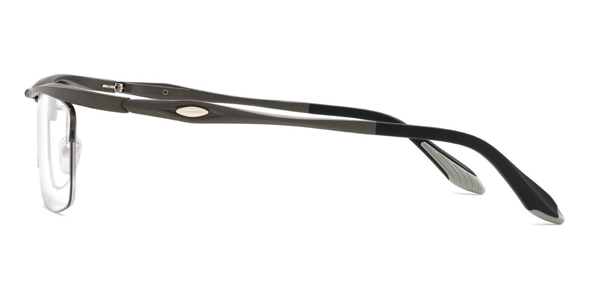 Silver Gun York Glasses - Rectangle Glasses