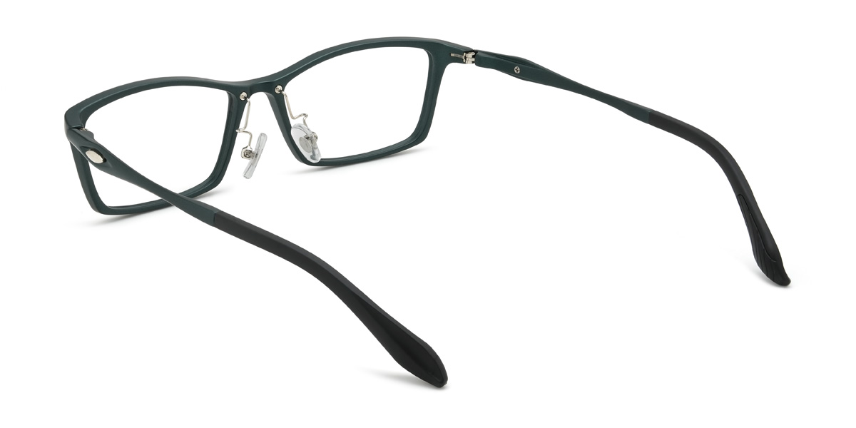 Deep Green Poston Glasses - Rectangle Glasses