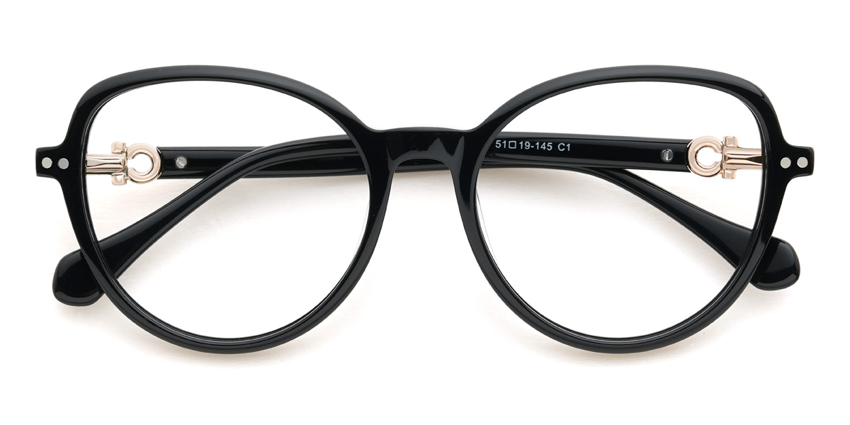 Black Ramona Glasses - Oval Glasses