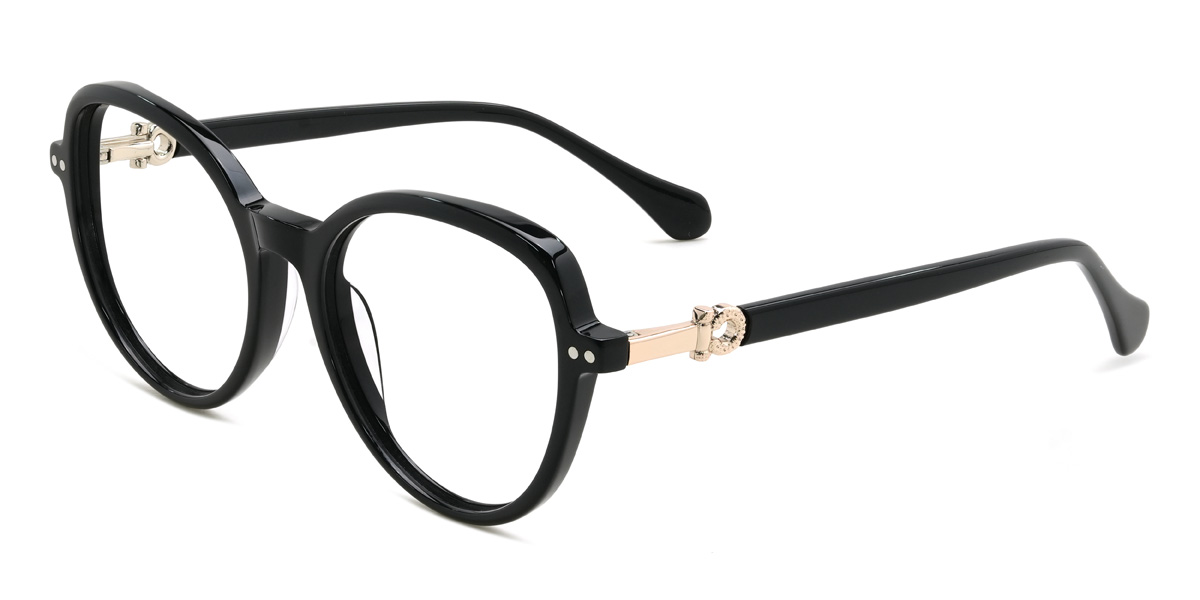 Black Ramona Glasses - Oval Glasses