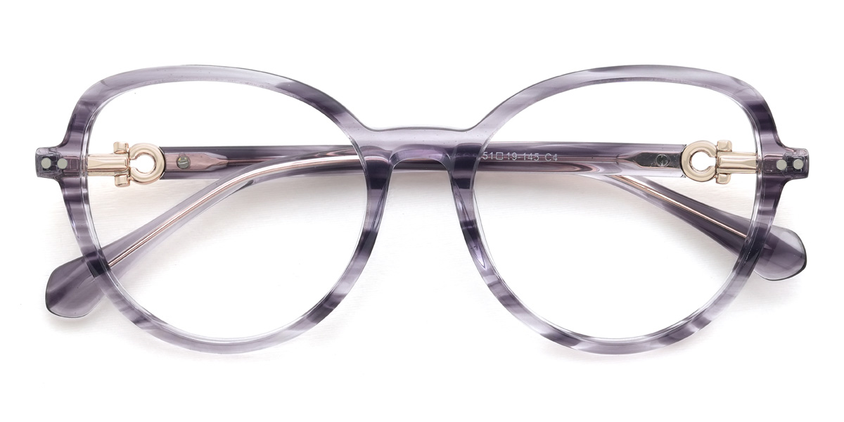 Purple Tortoiseshell Ramona Glasses - Oval Glasses