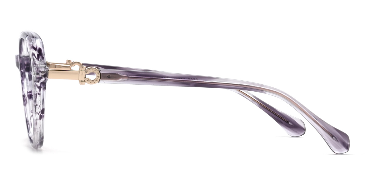 Purple Tortoiseshell Ramona Glasses - Oval Glasses