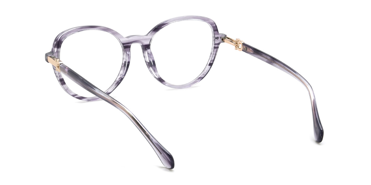 Purple Tortoiseshell Ramona Glasses - Oval Glasses