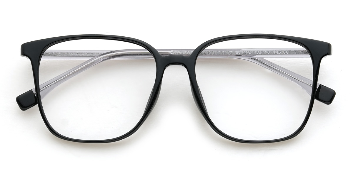 Black Lorena Glasses - Square Glasses