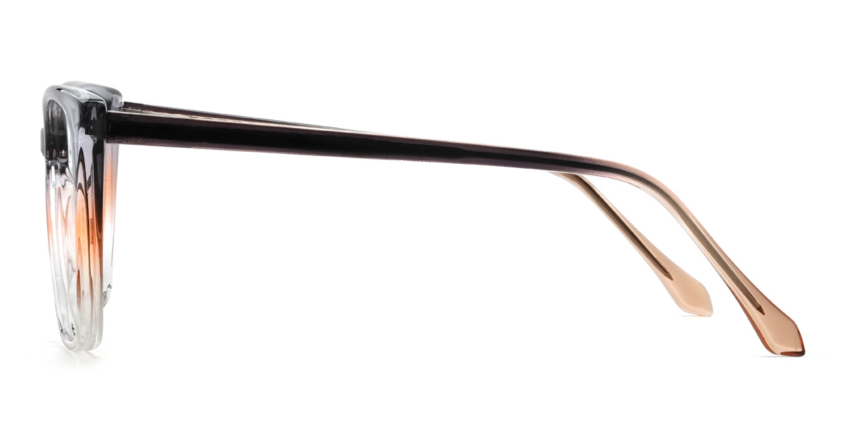 Grey Orange Clear Moriarty Glasses - Cat Eye Glasses