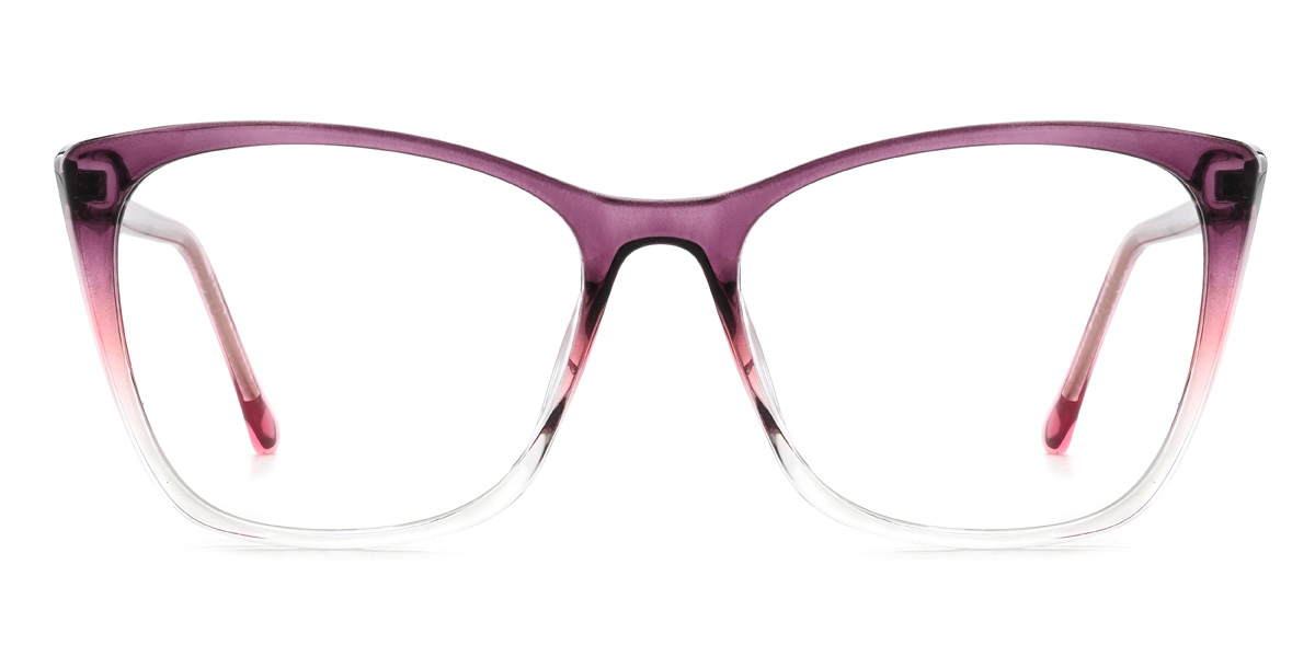 Purple Pink Clear Moriarty - Cat Eye Glasses