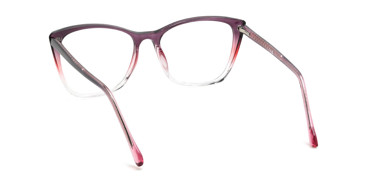 Purple Pink Clear Moriarty Glasses - Cat Eye Glasses