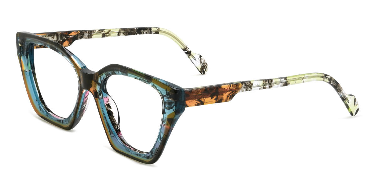 Brown Blue Tortoiseshell Morley Glasses - Cat Eye Glasses