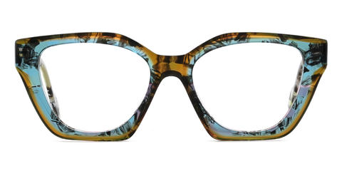 Brown Blue Tortoiseshell Morley - Cat Eye Glasses
