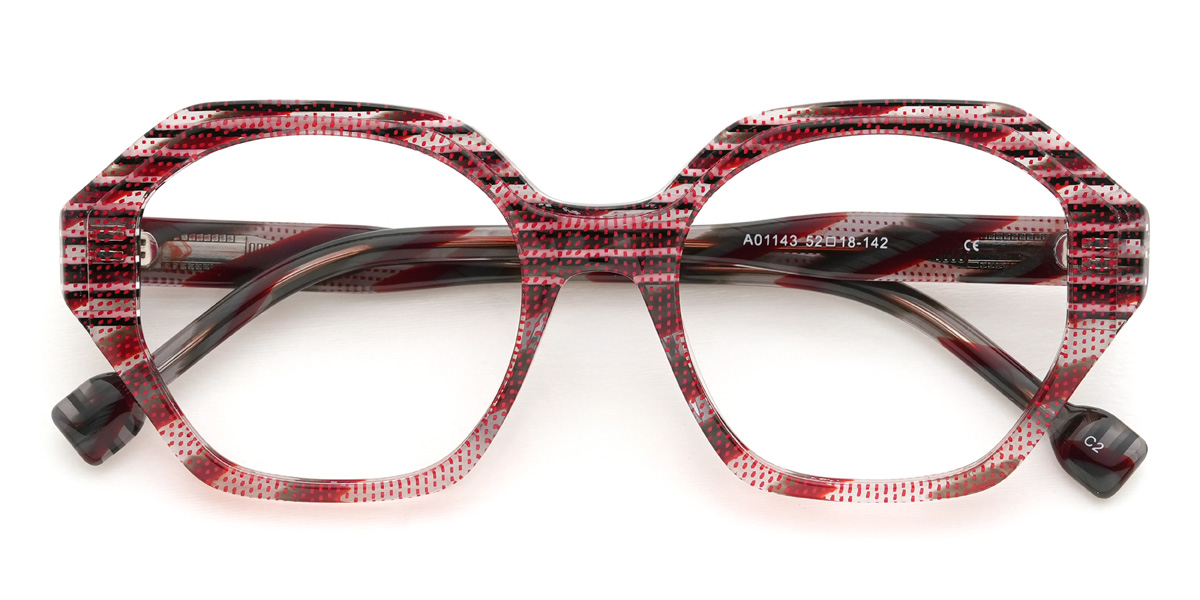 Red Dot Deepa Glasses - Oval Glasses